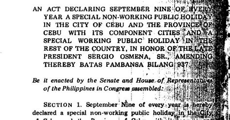 is september 9 a holiday in cebu|September 9 is a Holiday in Cebu .
